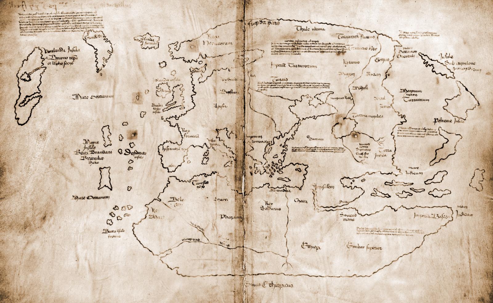 Карта Винланда, которую предположительно составили викинги.