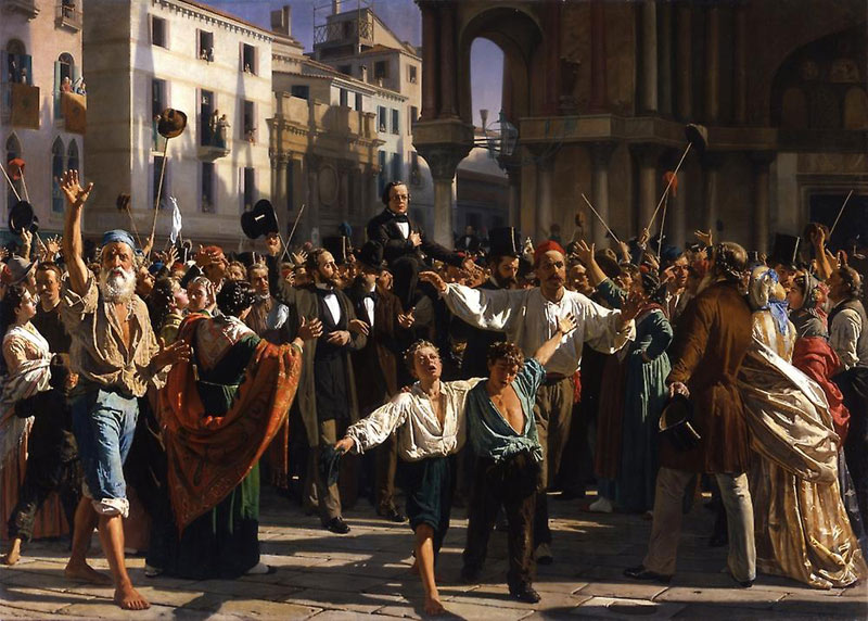Манин и Томмазео после провозглашения в Венеции Республики Св. Марка в 1848 г.