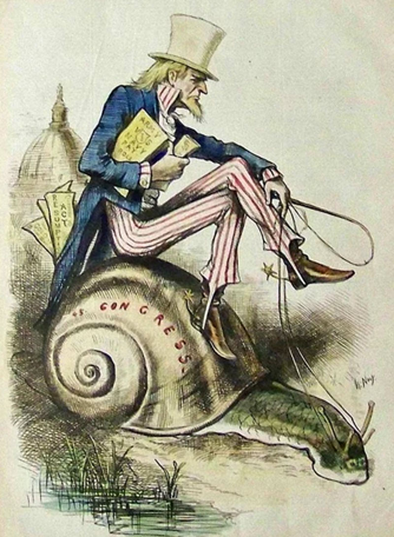 Карикатура Наста, 1877 год. 