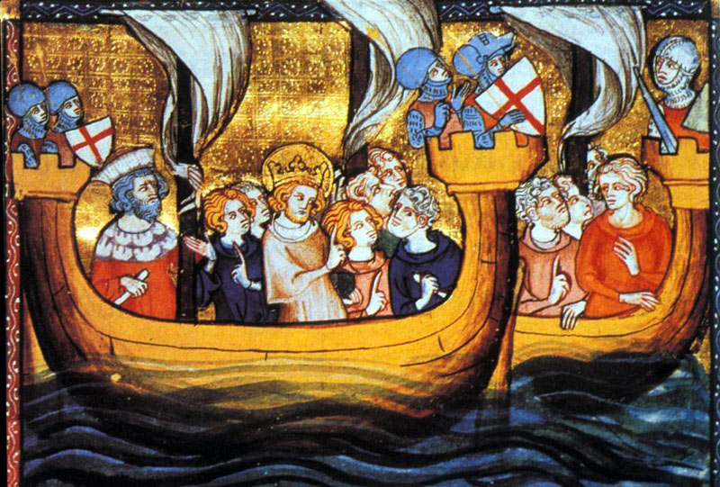 Людовик IX во главе крестоносцев.