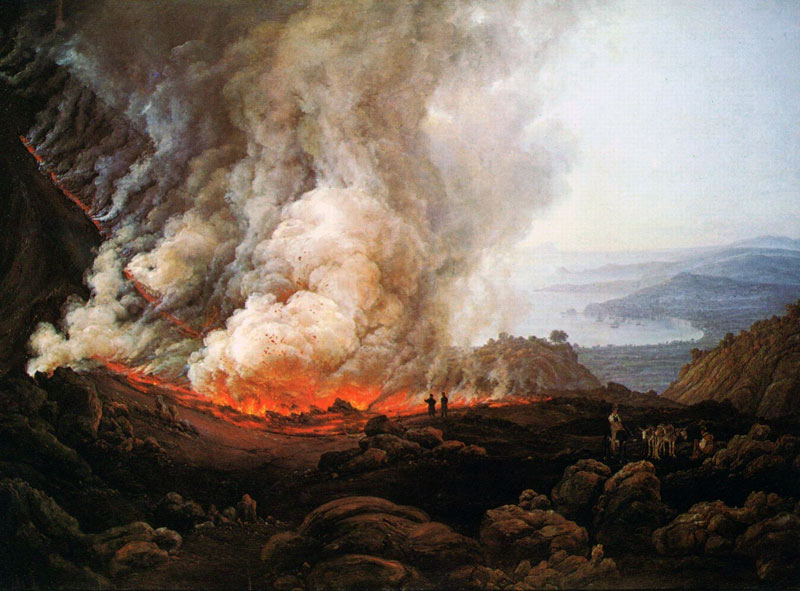 Извержение Везувия.