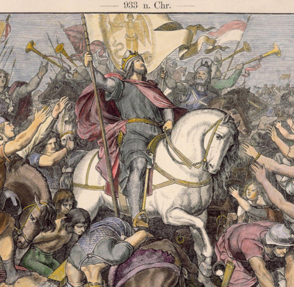 Генрих I Птицелов в битве с венграми