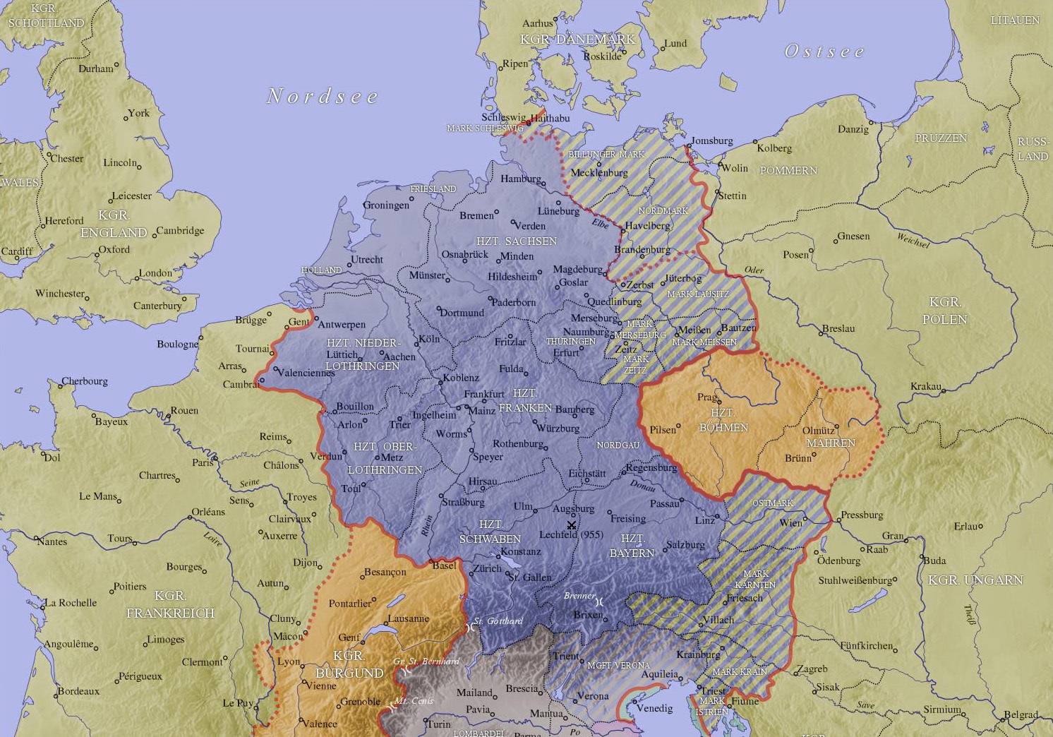 Немецкие земли в X–XI веке