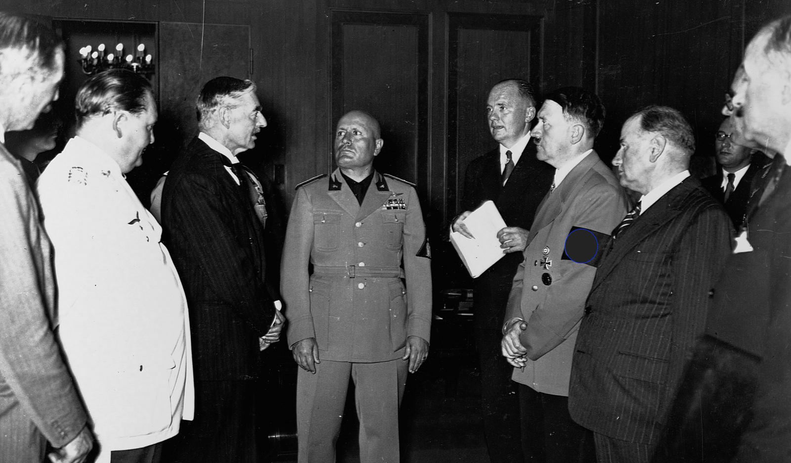 Главные участники переговоров в Мюнхене. Фото 1938 года.