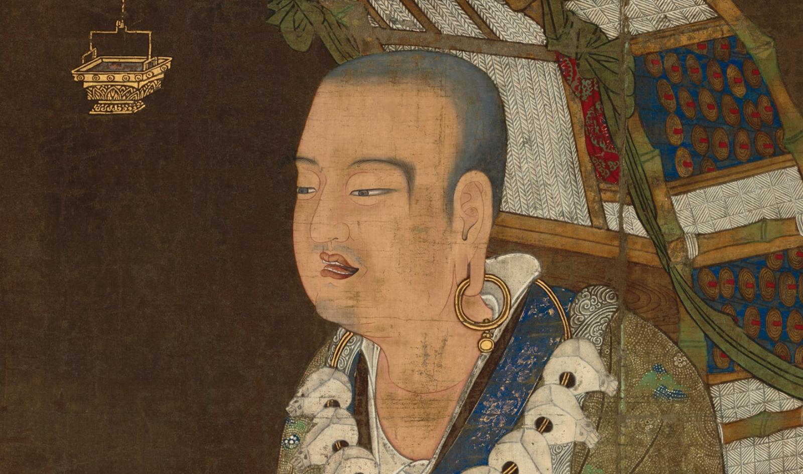 Сюаньцзан, изображение XIV века.