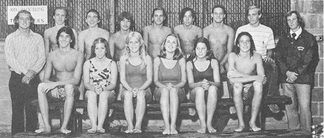 Тим Бертон (четвертый справа) с товарищами по команде по водному поло, 1974 год.jpg