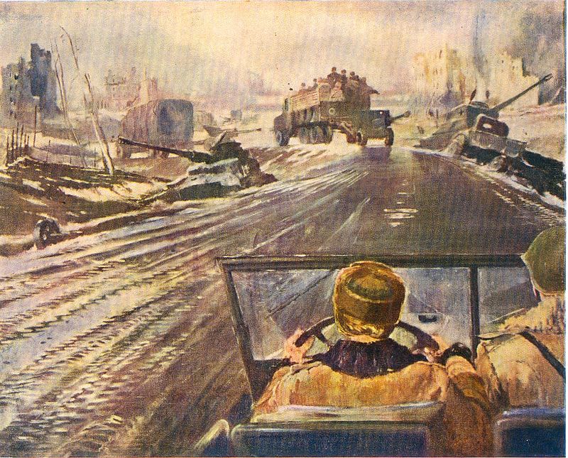 Ю. Пименов. Фронтовая дорога. 1944 г..jpg