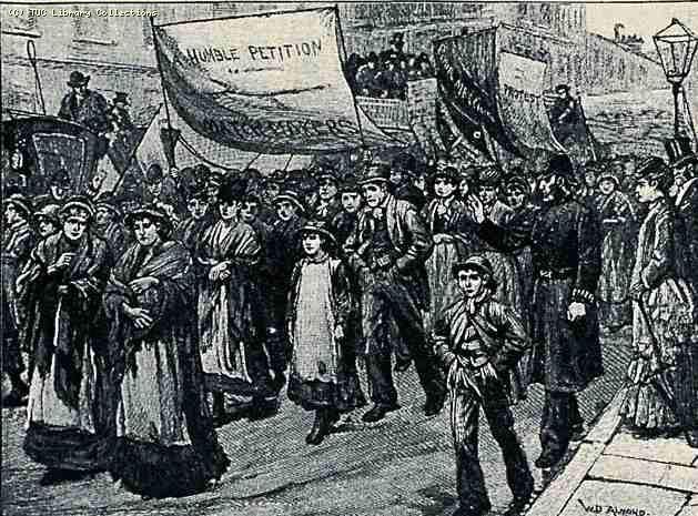 Демонстрация работников спичечной фабрики, 1888 год.JPG