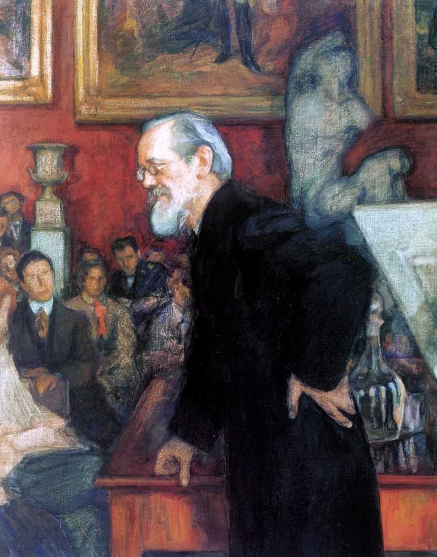 На лекции профессора Ключевского. Пастернак, 1909 год.jpg