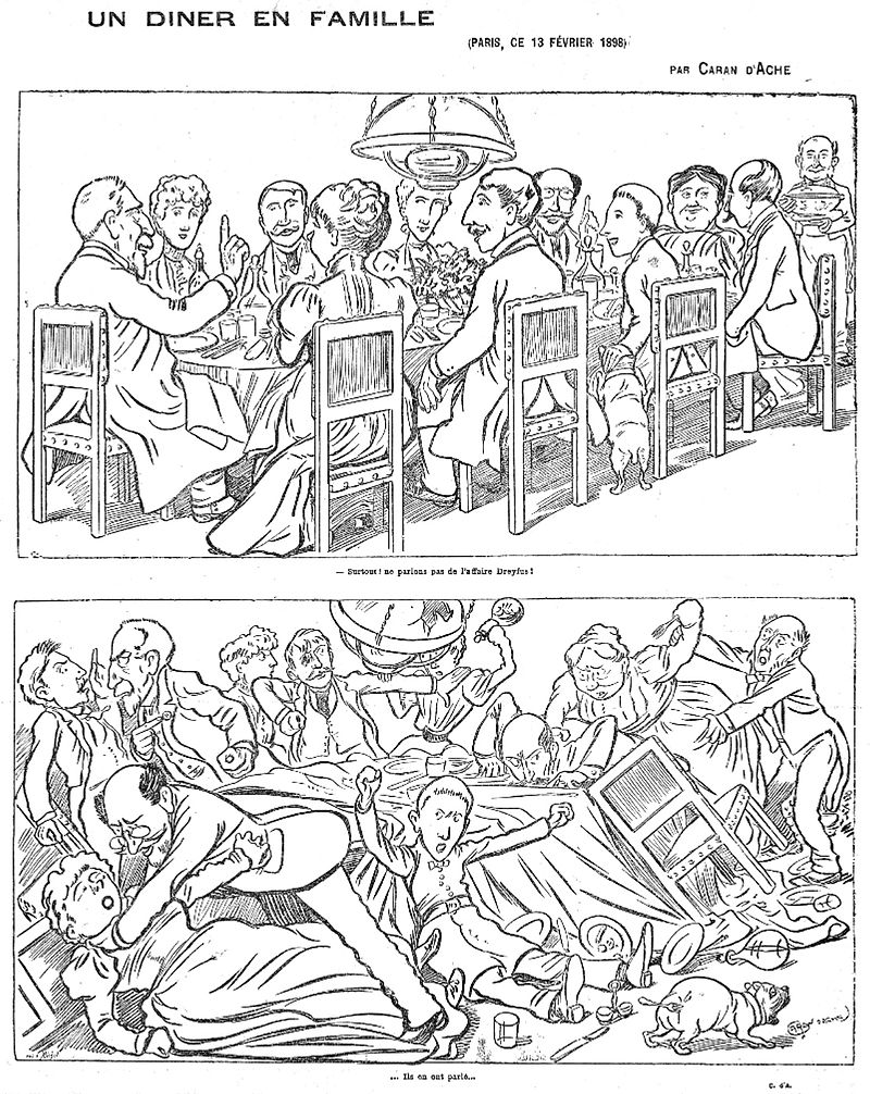 Карикатура Каран д'Аша «Семейный ужин», 14 февраля 1898 год.jpg Карикатура Каран д'Аша «Семейный ужин», 14 февраля 1898 год.jpg