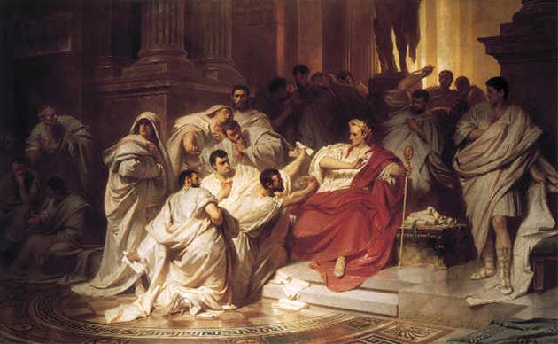 Убийство Цезаря. Карл Теодор Пилоти, 1865 год.jpg