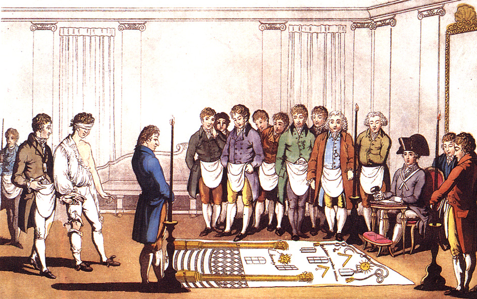 Масонское посвящение. Париж, 1745.jpg