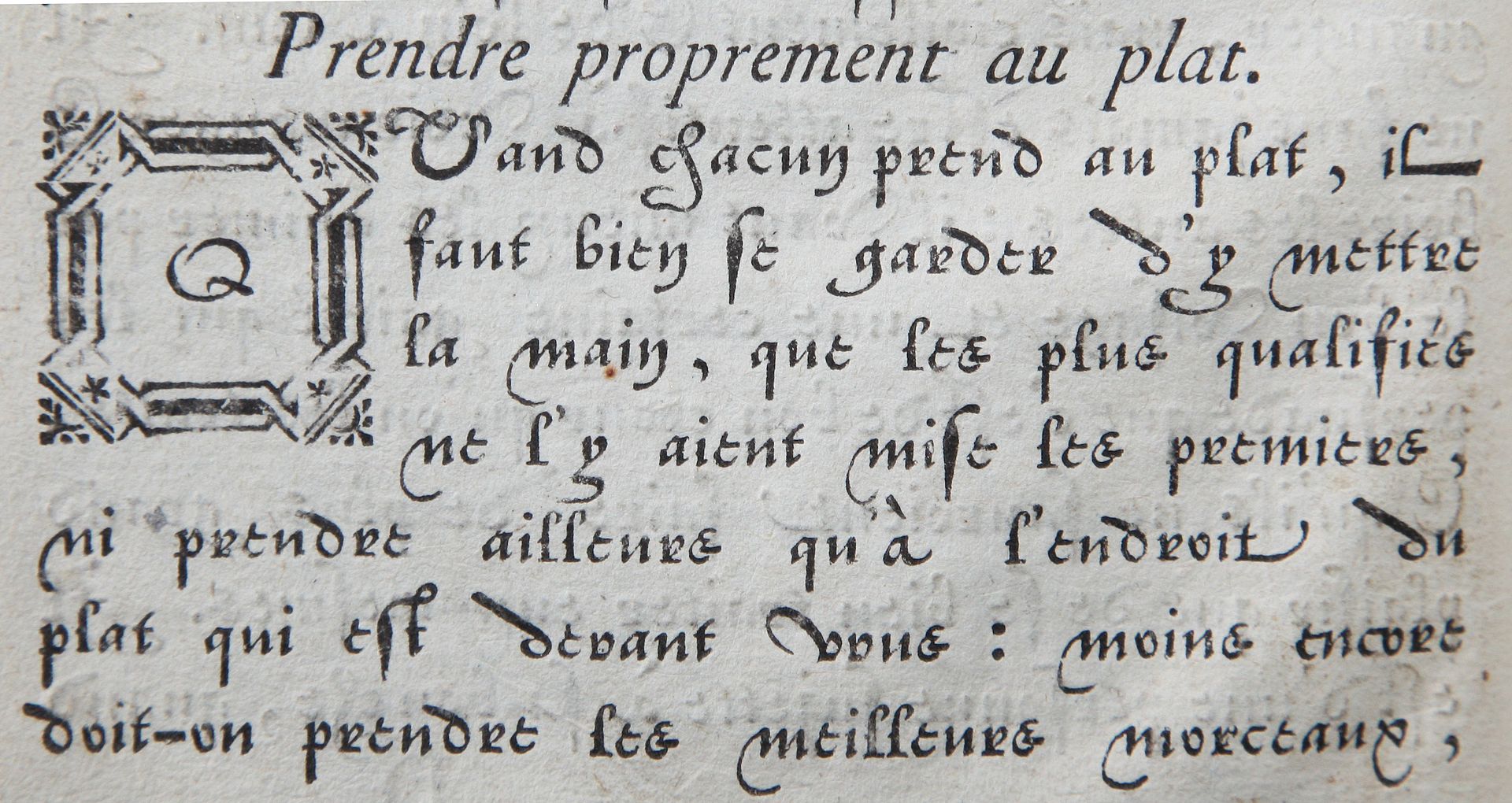 Шрифт Civilité в французской куртуазной книге, 1785.JPG