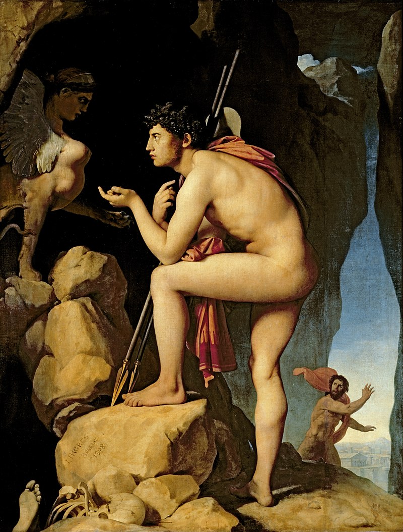 3 Эдип и сфинкс картина Энгра (1808).jpg