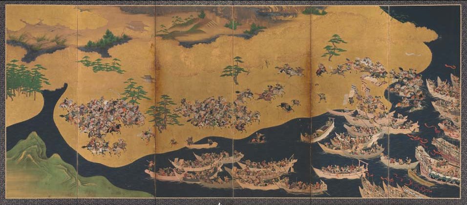 Битвы при Ясиме и Ити-но-тани из Повести о доме Тайра, конец XVI века.jpg