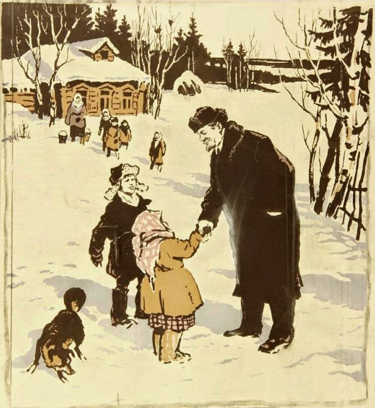 16 Коновалов Виктор Яковлевич. Ленин и дети. 1950.jpg