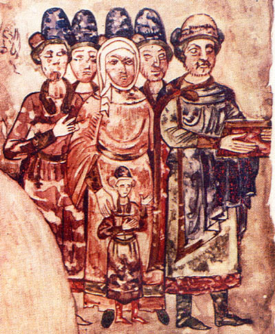 Святослав Ярославич с семьей. Миниатюра из Изборника 1073 года.jpg