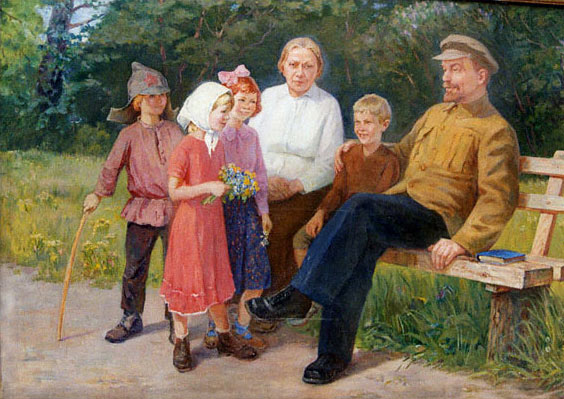 11 Снопов В. Ленин и Крупская с детьми. 1964. .jpeg