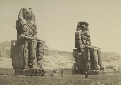 12 Colossi of Memnon Thebes Egypt 1860s.jpg
