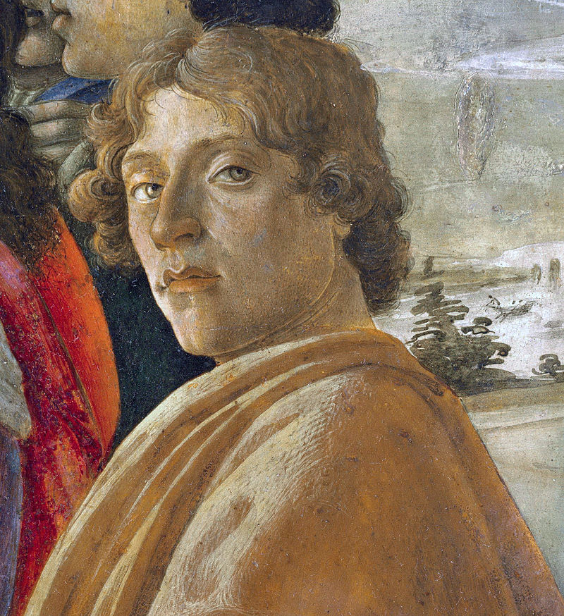 ФОТО 3 Фрагмент полотна «Поклонение волхвов» (около 1475), на котором Боттичелли изобразил себя.jpg