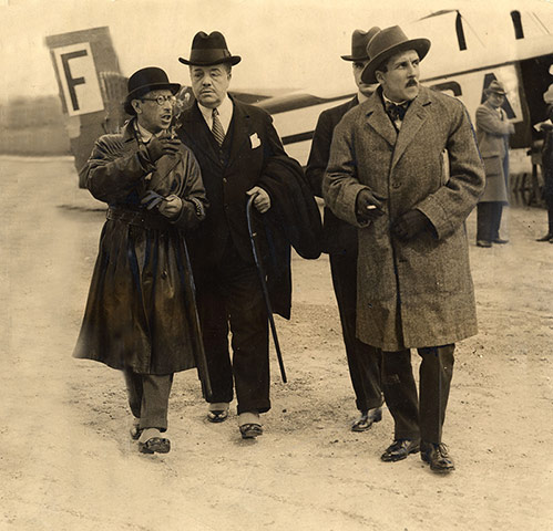 Igor Stravinsky far left and Serge Diaghilev (with cane) in the early.jpg