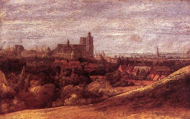 Вид Брюсселя. Геркулес Сегерс, 1625 год.jpg