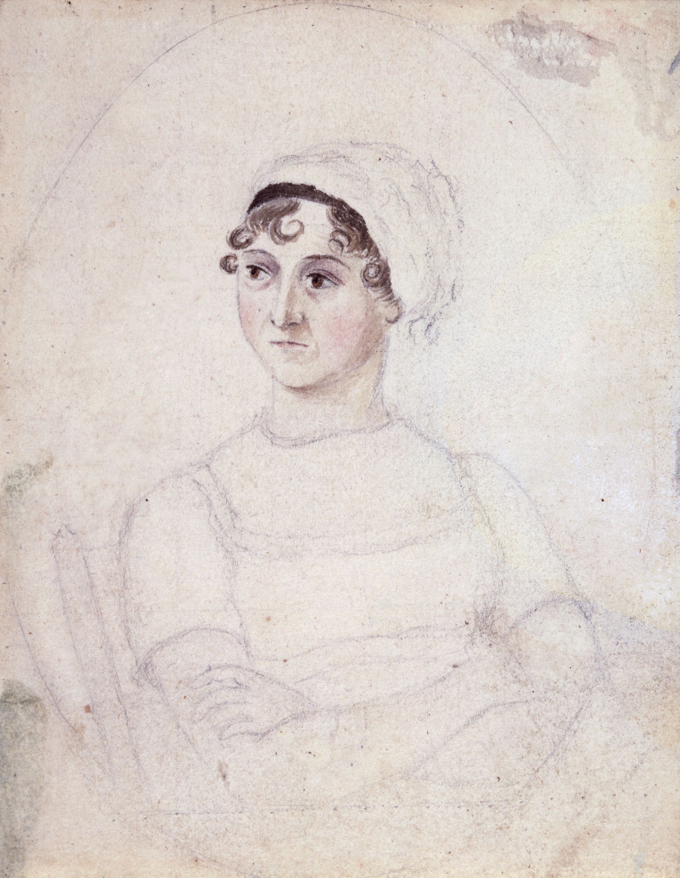 Портрет Джейн Остин работы ее сестры Кассандры, 1810 год.jpg