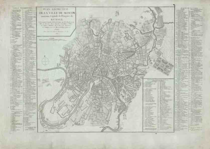 Геометрическии план города Москвы 1801 г. Франция Париж неизвестныи автор. Музеи-панорама Бородинская Битва.jpg