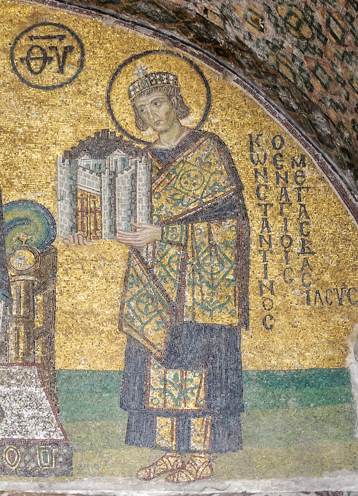 Константин приносит в дар Богородице город Константинополь