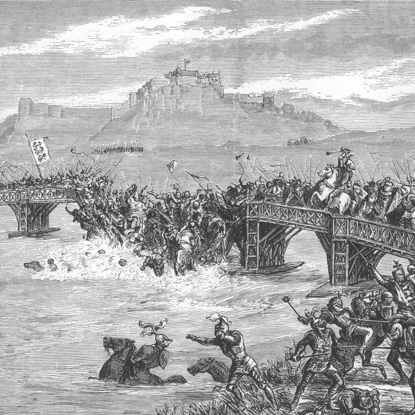 Битва на Стерлингском мосту, рисунок 19-го века.