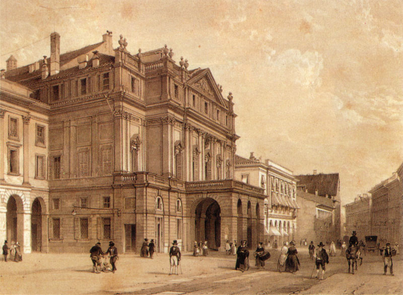 Здание театра Ла Скала, XIX век.