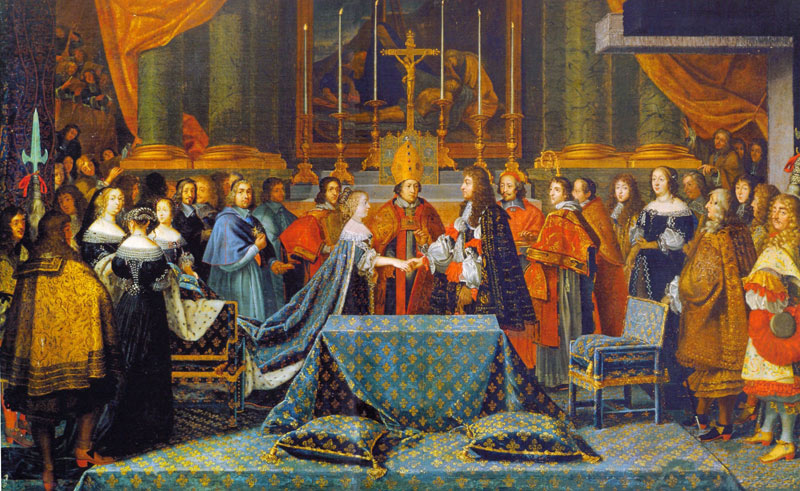 Бракосочетание Людовика XIV и Марии-Терезии.