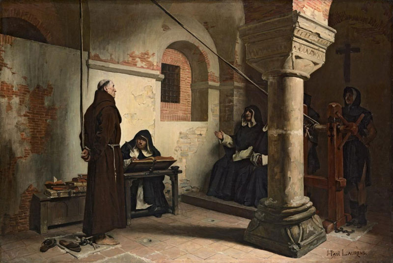 Бернар Делисьё в трибунале инквизиции.Жан-Поль Лоранс.