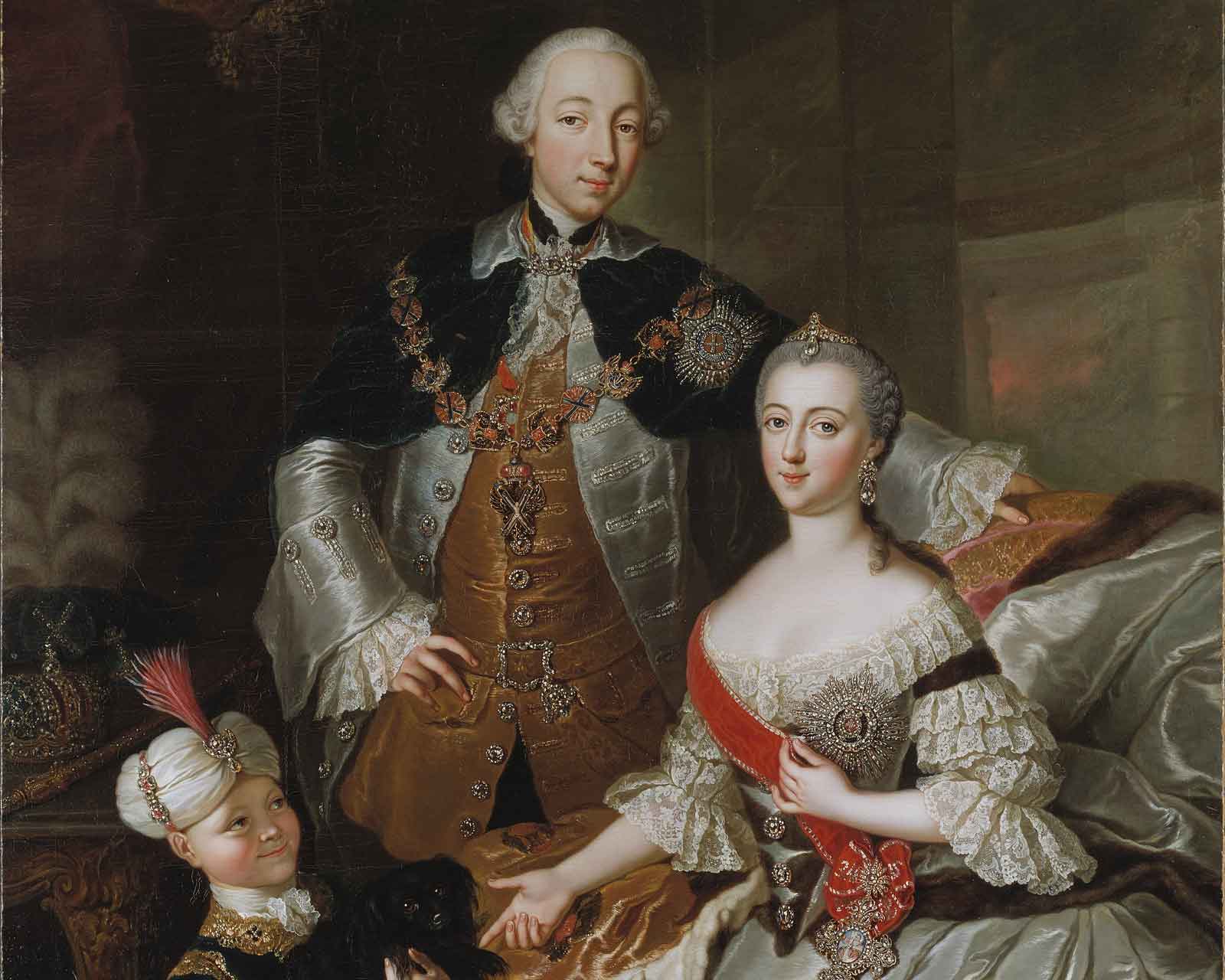 Екатерина Алексеевна с супругом Петром III Фёдоровичем. Анна Росина де Гаск. 