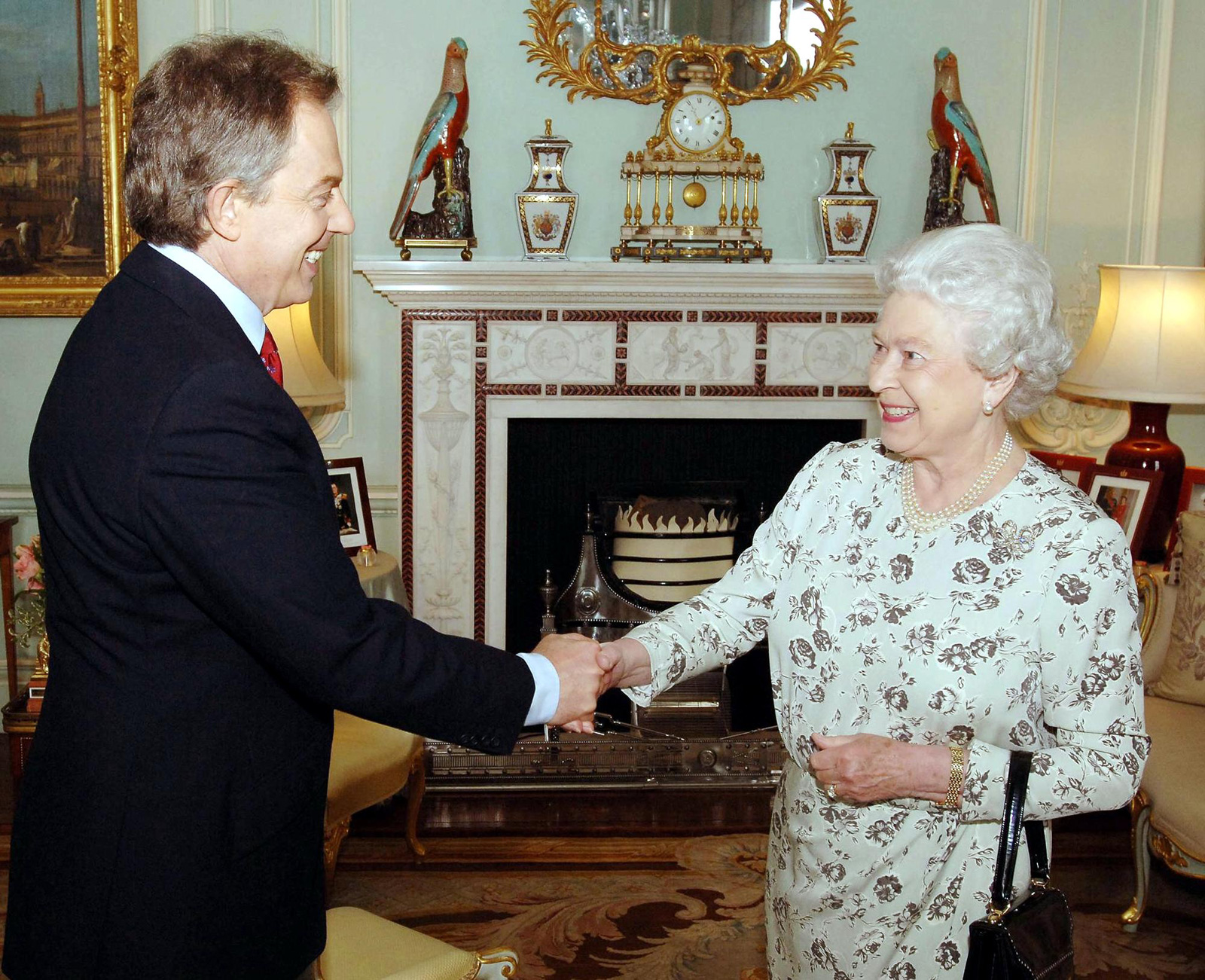 Королева Елизавета и Тони Блэр. 