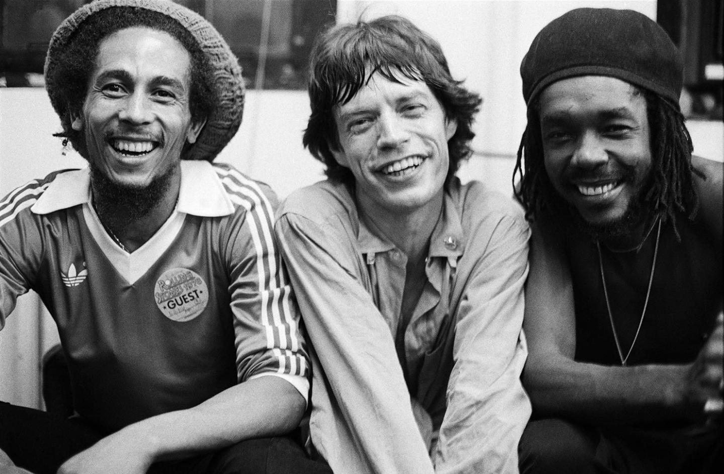 Боб Марли, Мик Джаггер и Питер Тош, 1978 год.