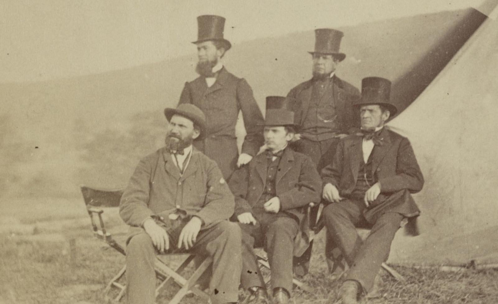 Линкольн и Пинкертон во время войны.