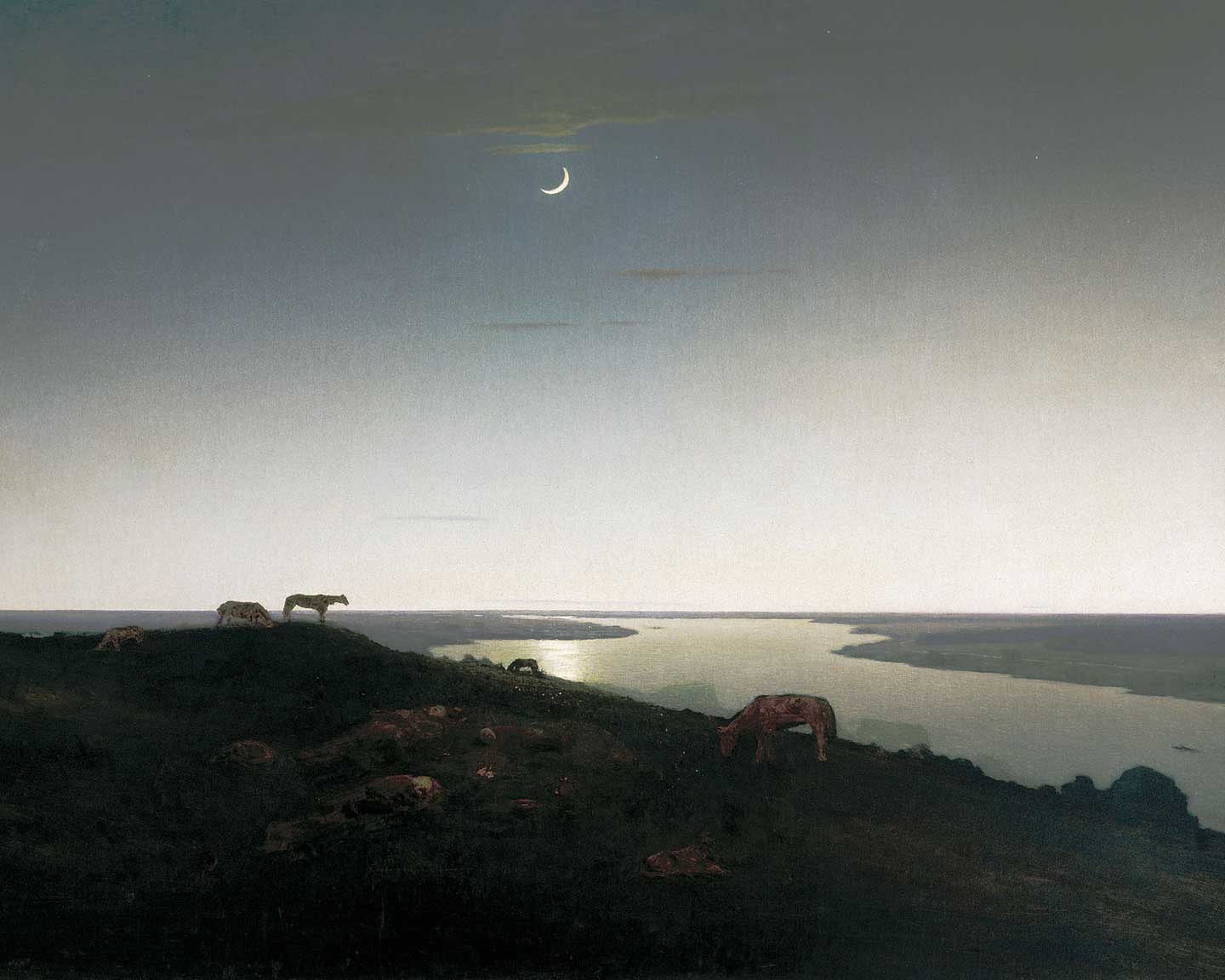 «Ночное», 1905-1908 гг. А.И. Куинджи.