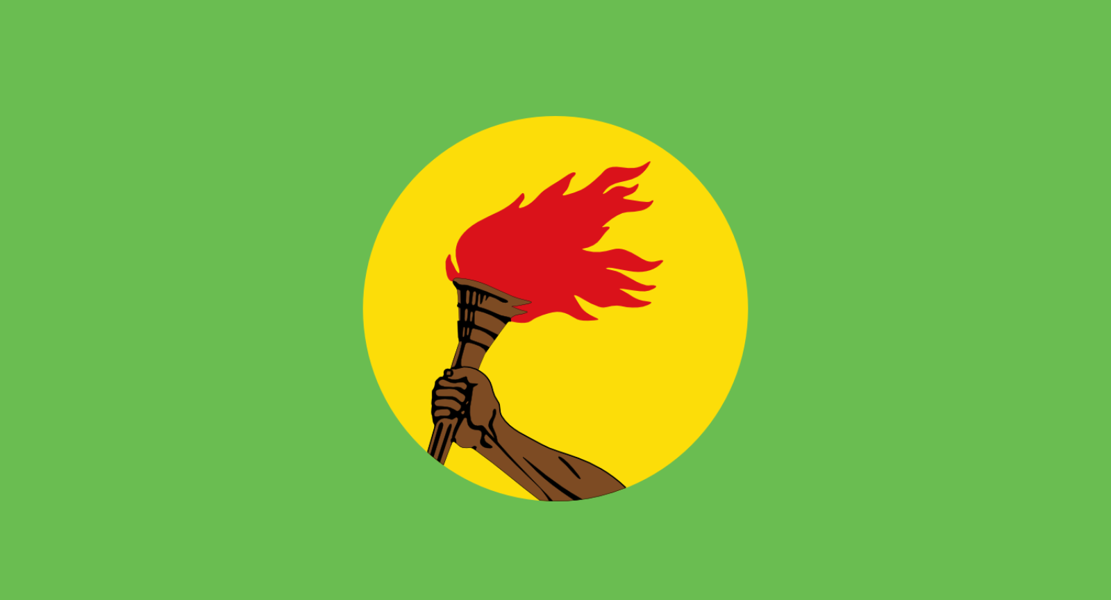 Флаг Заира времен Мобуту.