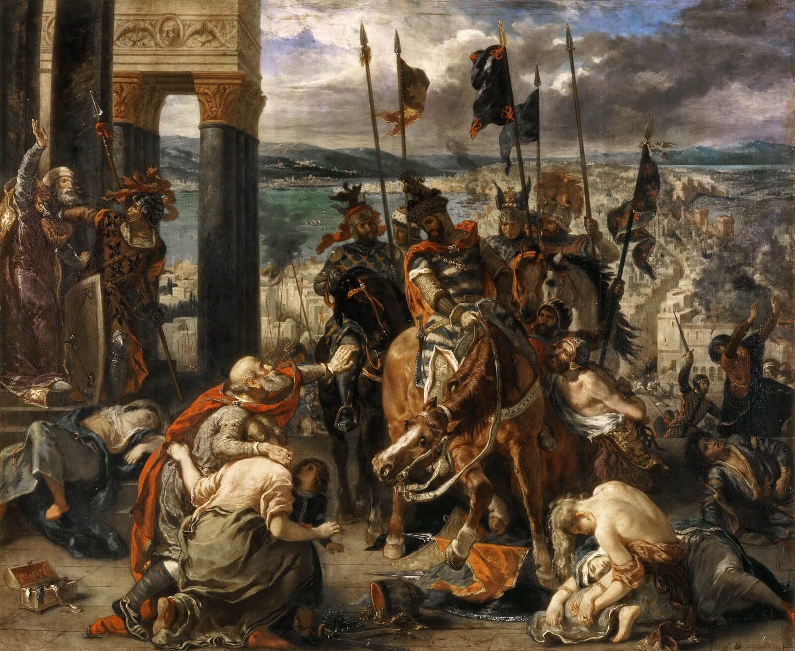Вступление крестоносцев в Константинополь. Э. Делакруа
