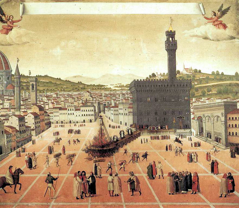 Флоренция, 1498, площадь Синьории.