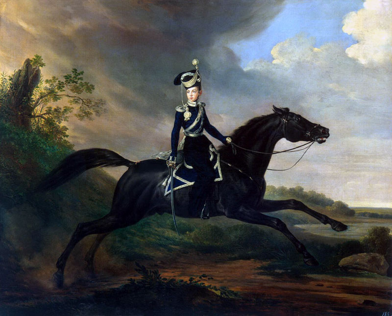 Александр II в юности, портрет Ф. Крюгера.