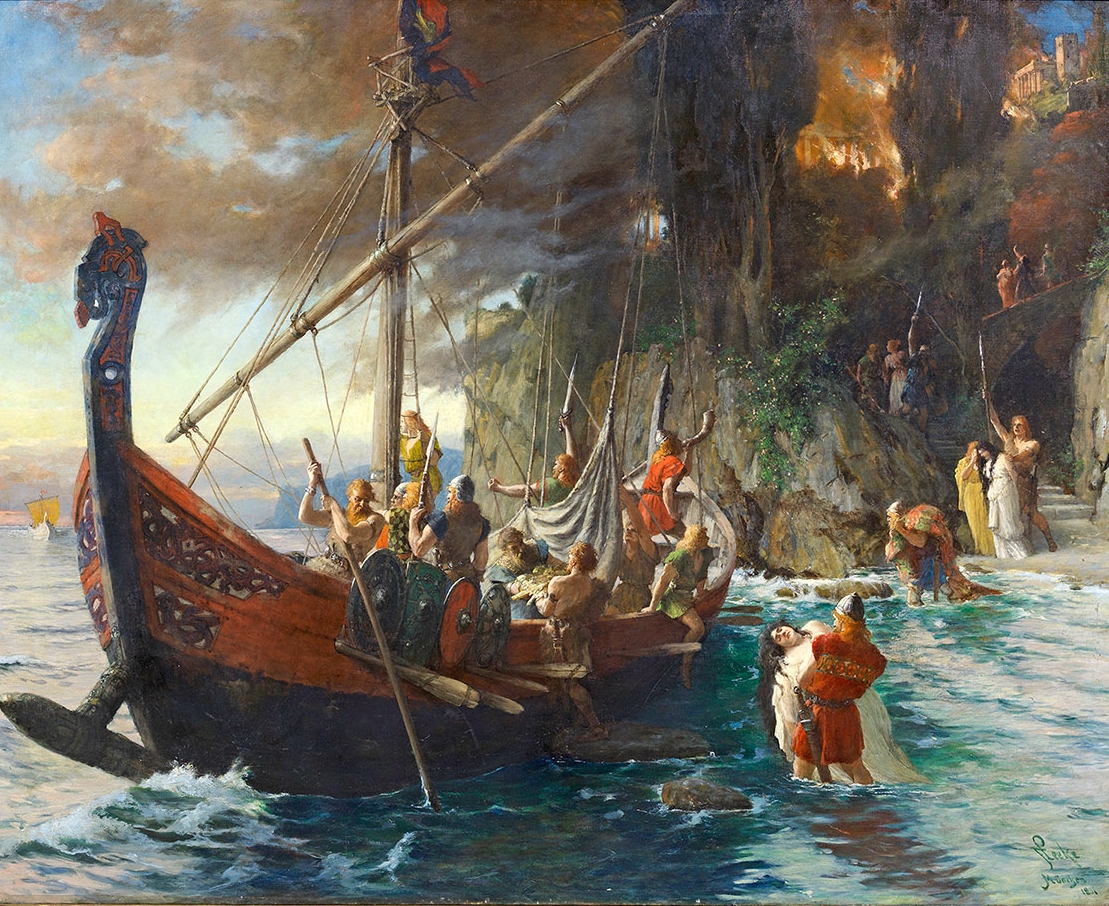 Фердинанд Лике. «Набег викингов», 1906 год.