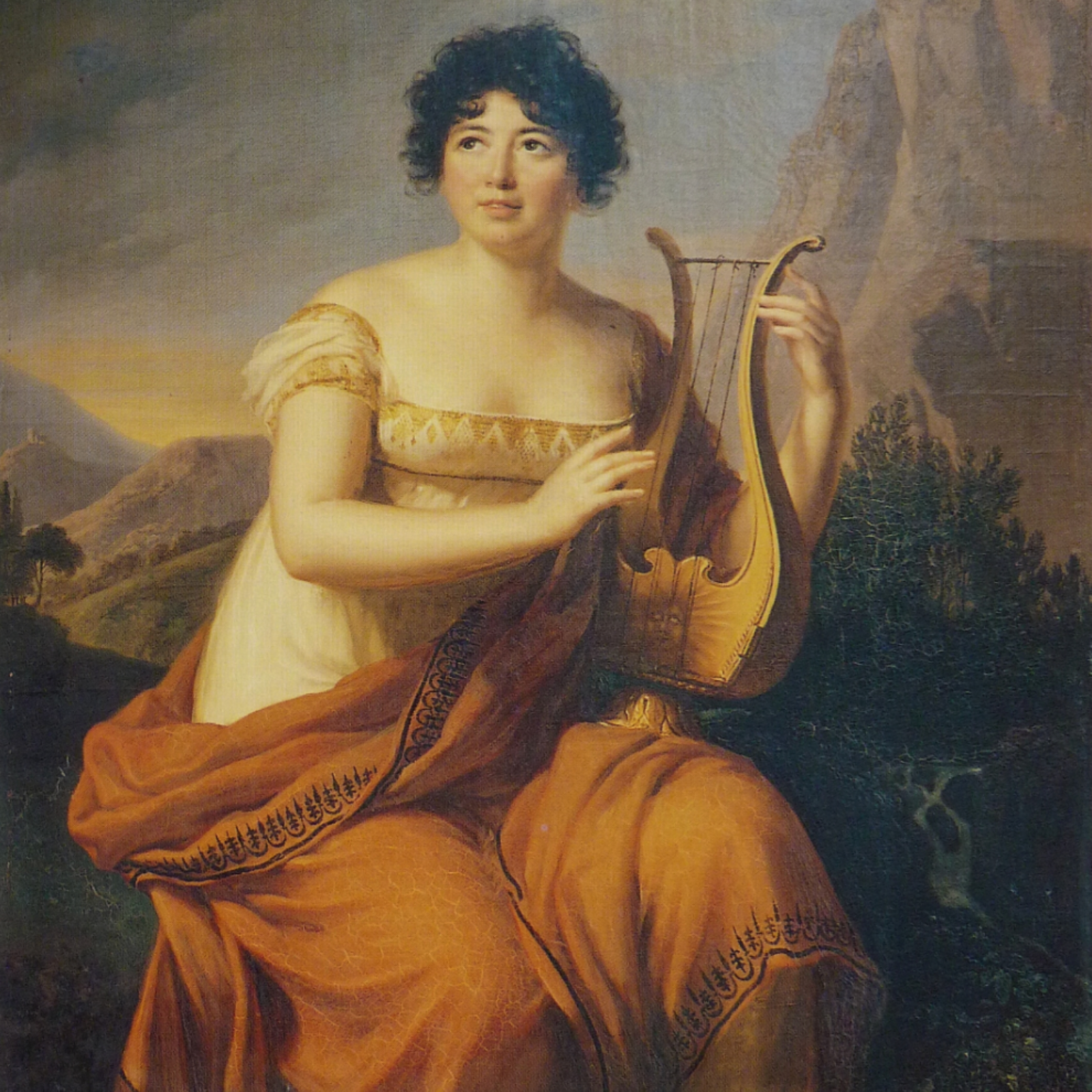 «Портрет мадам де Сталь в образе Коринны». Фирмин Массо, 1807 год.