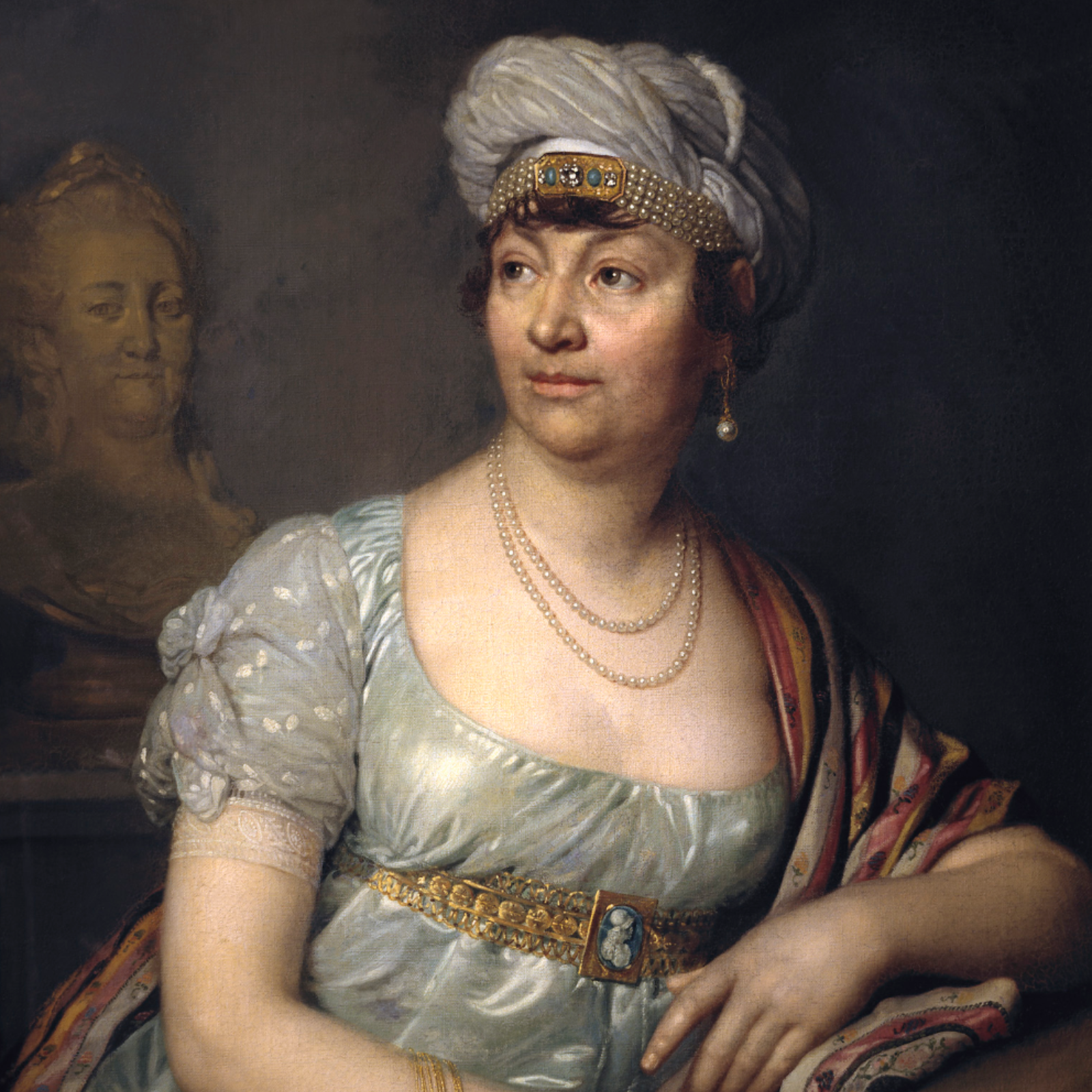 Портрет мадам де Сталь работы Владимира Боровиковского, 1812 год.