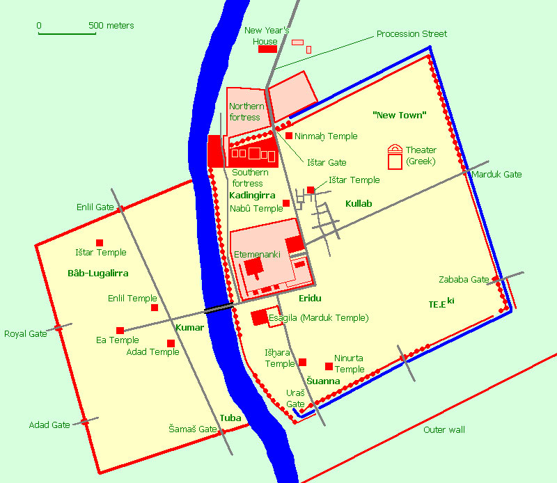 План основной части города.