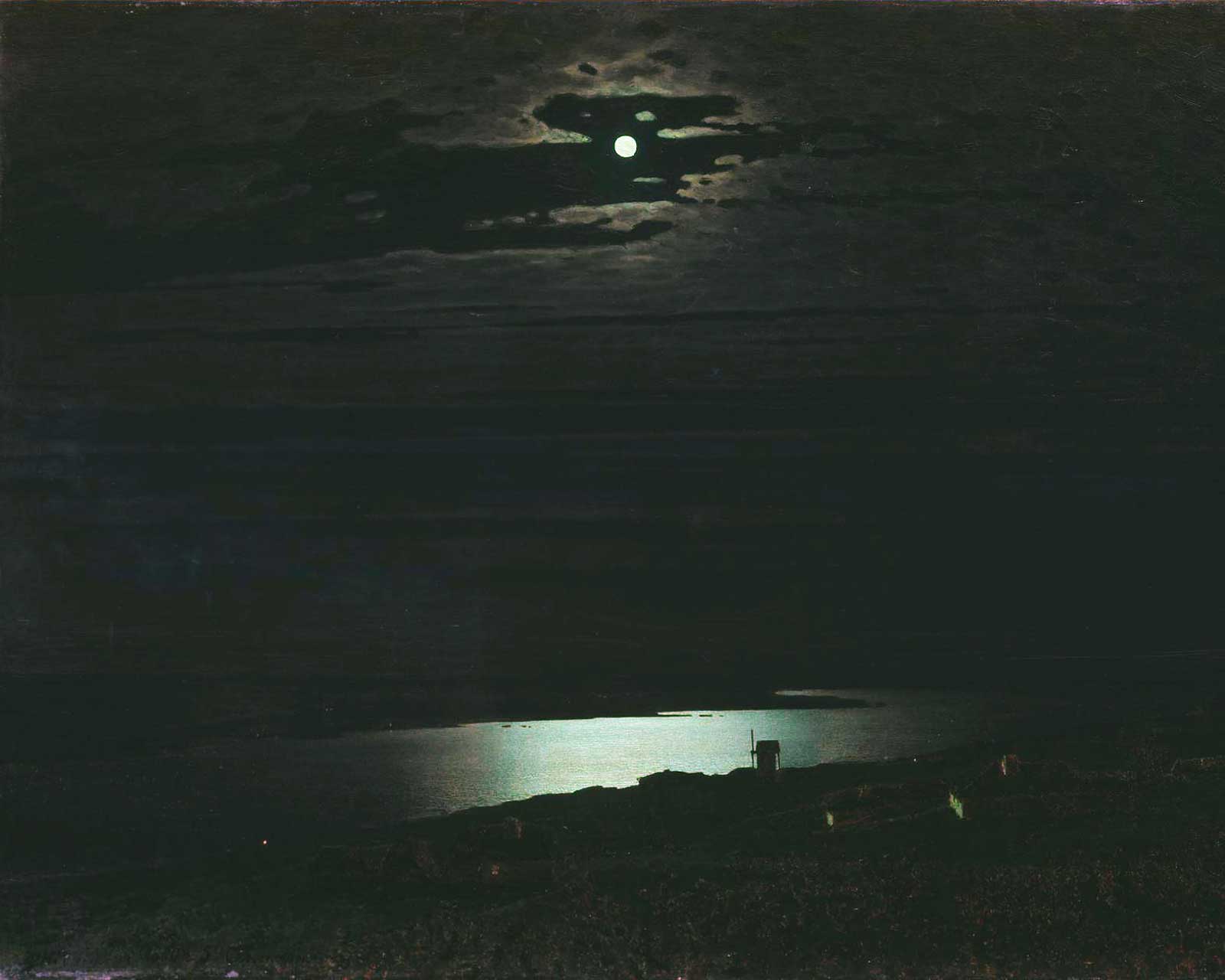 «Лунная ночь на Днепре», 1880 г. А.И. Куинджи.