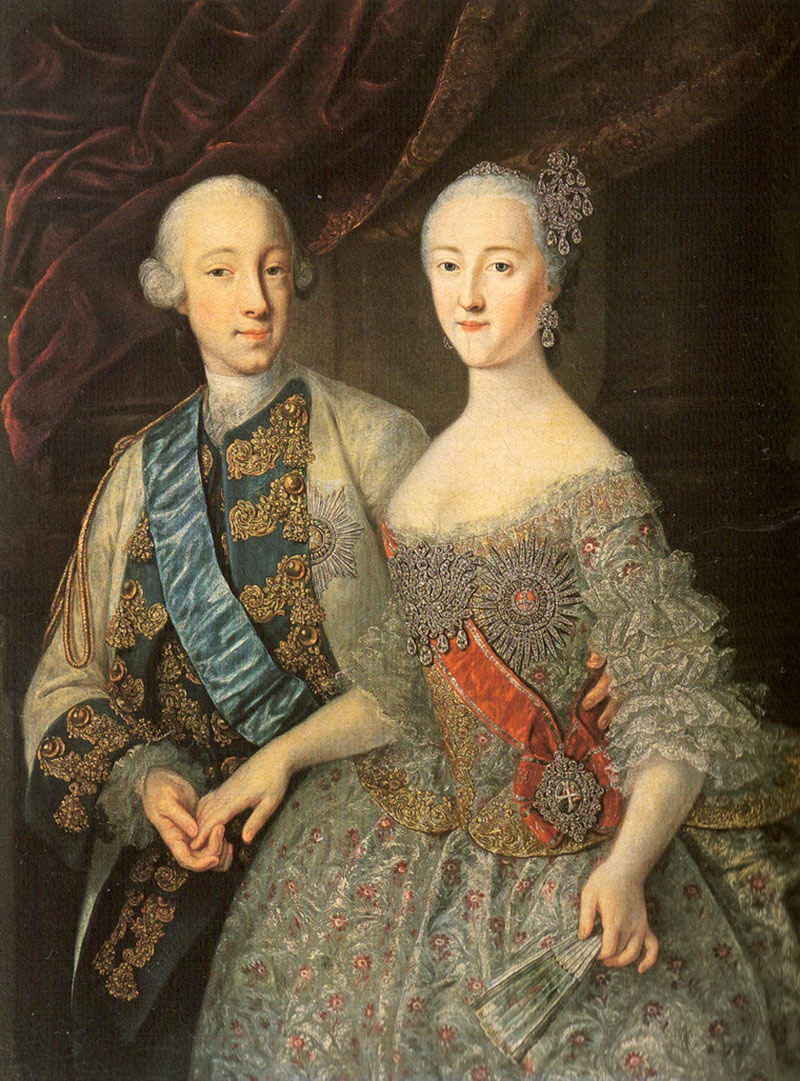 Петр III и Екатерина II.