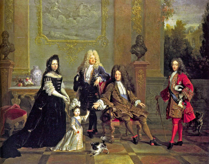 Портрет Людовика XIV с семьёй.