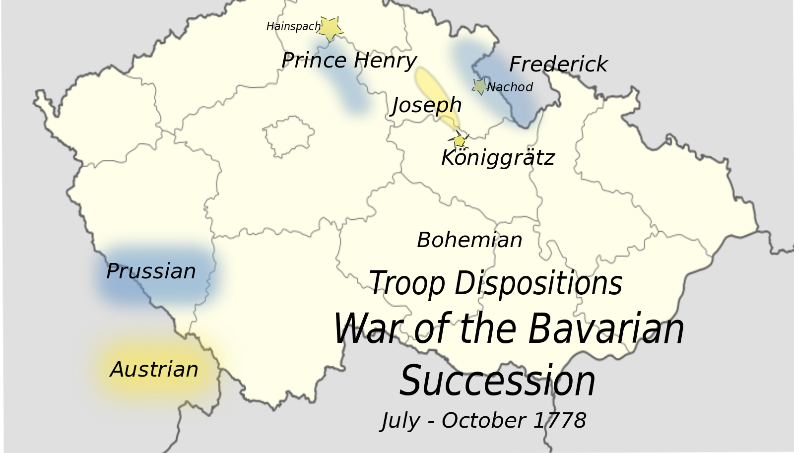 Диспозиция войск в тогдашней Баварии.